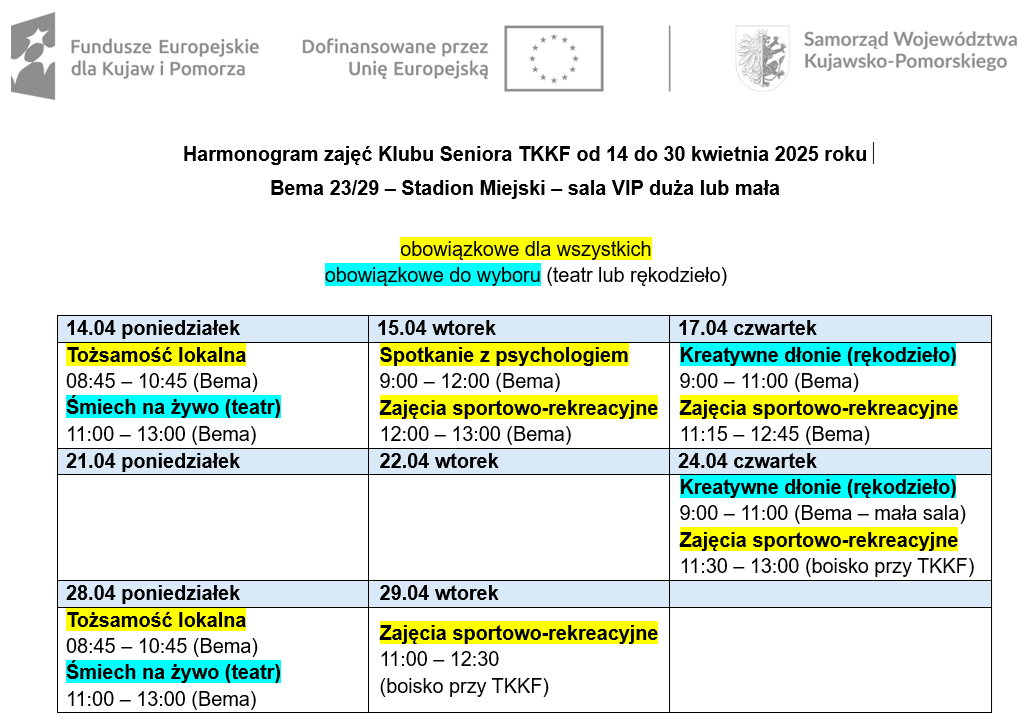 plan zajęć